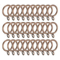 PATIKIL 1 Inch Metal Curtain Rod Rings with Eyelets, Copper Tone, 30 Pcs