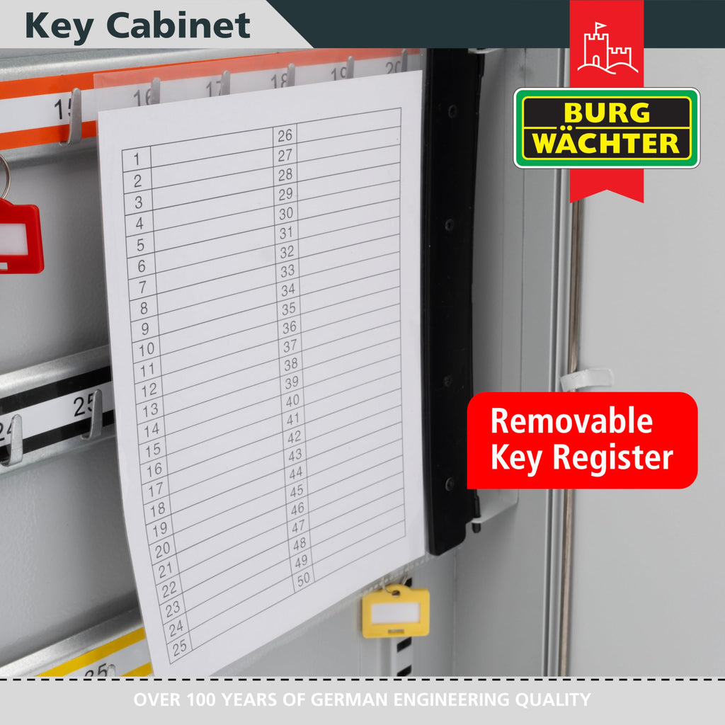 Burg-Wachter Euro Cylinder 100 Key Cabinet, Light Gray - image 4