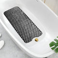 Jolof Store Non-Slip Bath Mat – Extra Long Machine Washable Mat, Black