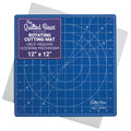 The Quilted Bear 12" Rotating Cutting Mat – Self Healing Square for Quilting
