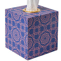 DizzyBee Blue Floral Tissue Box Holder – Square Decorative Cover