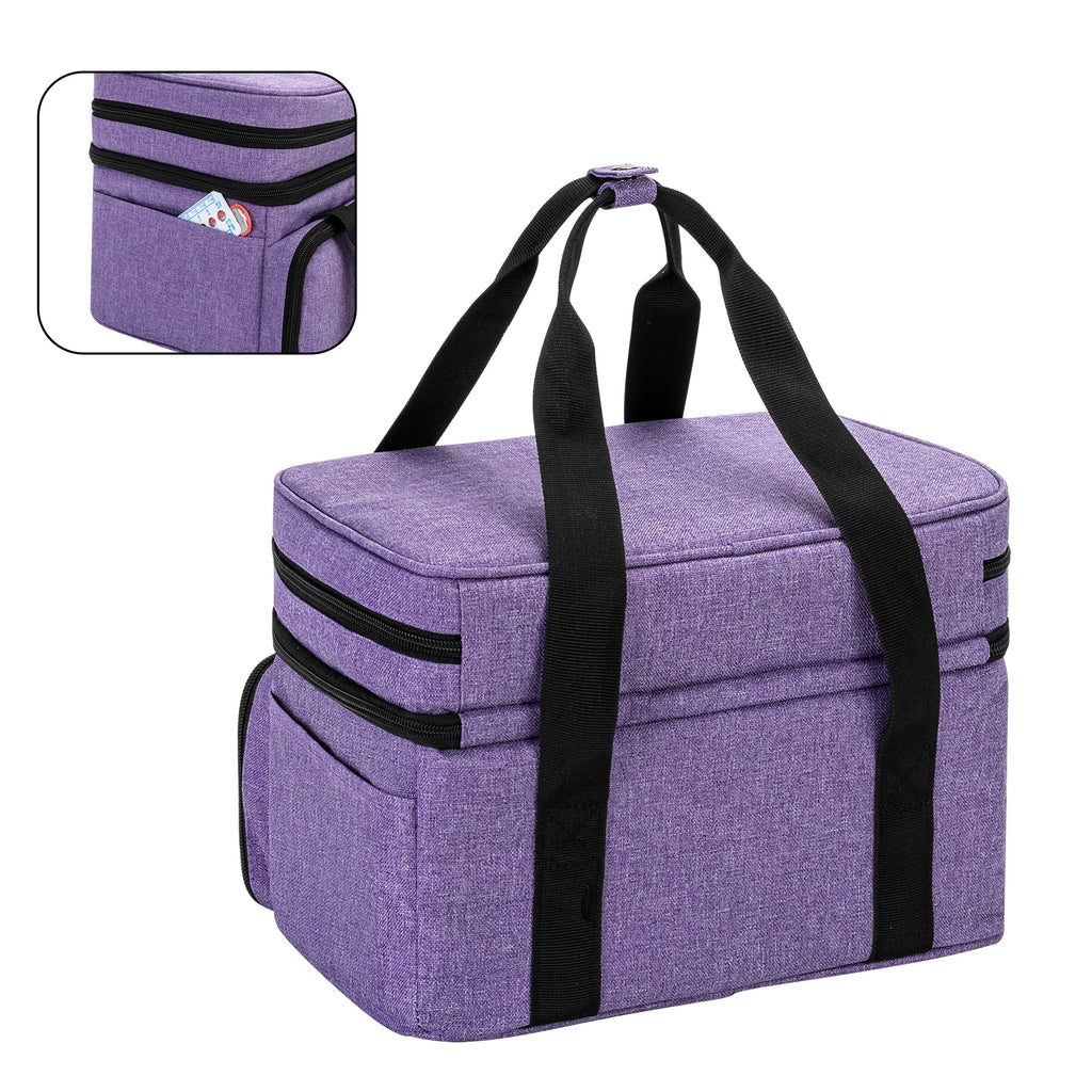 BAFASO Double Layer Sewing Accessories Organiser – Large Nylon Bag, Purple
