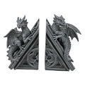 Design Toscano Castle Dragon Gothic Bookends - Grey Stone Polyresin, 2-Piece
