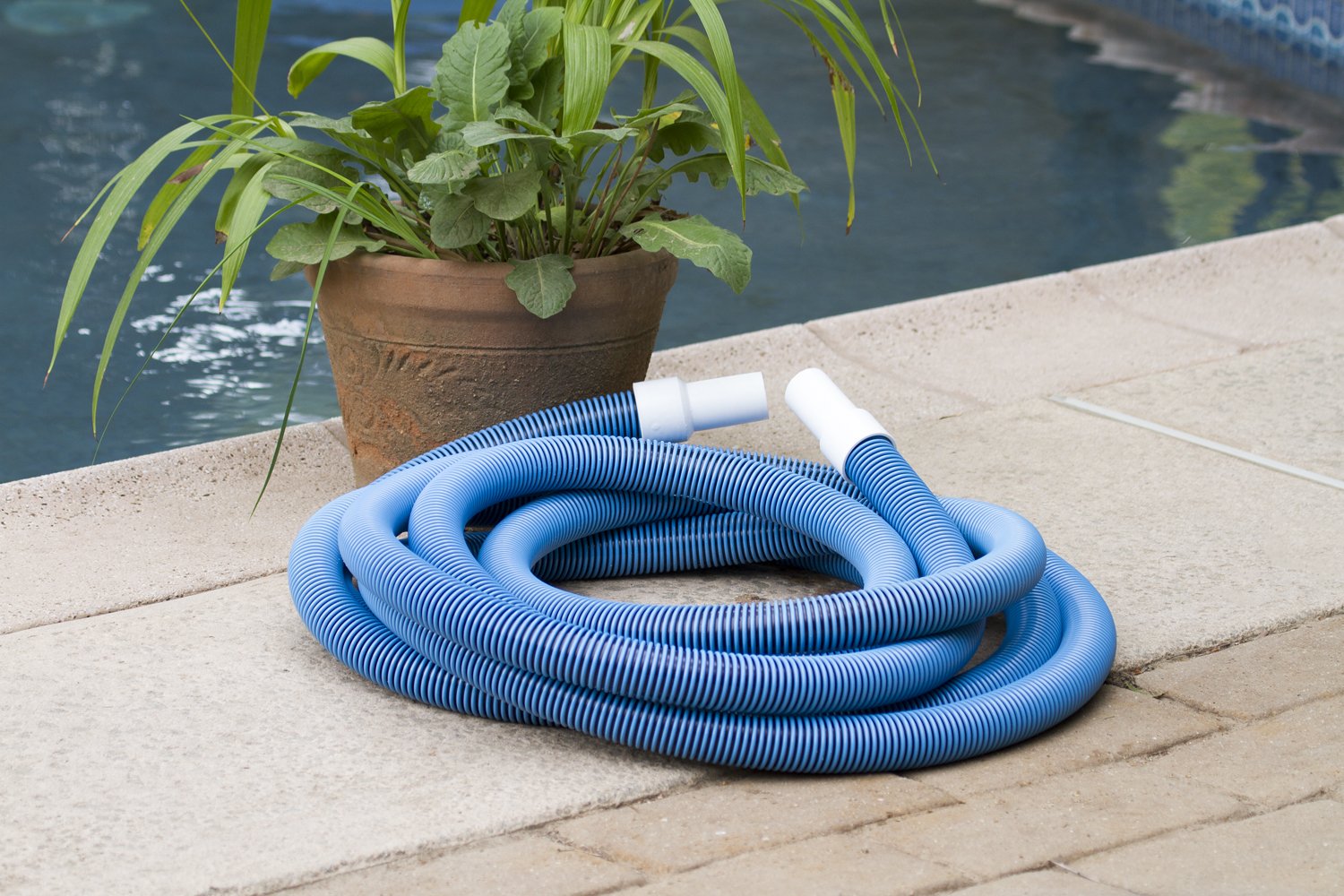 Poolmaster Heavy Duty In-Ground Pool Vacuum Hose with Swivel Cuff, 1.5" x 45'