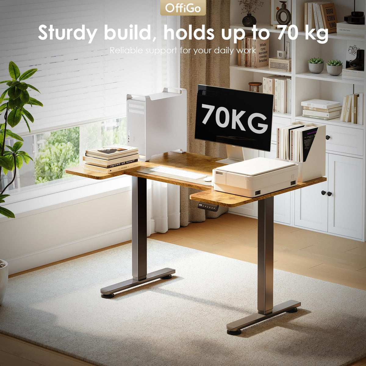 OffiGo Height Adjustable Desk, U Shaped Standing Desk with 3 Memory Presets - image 4