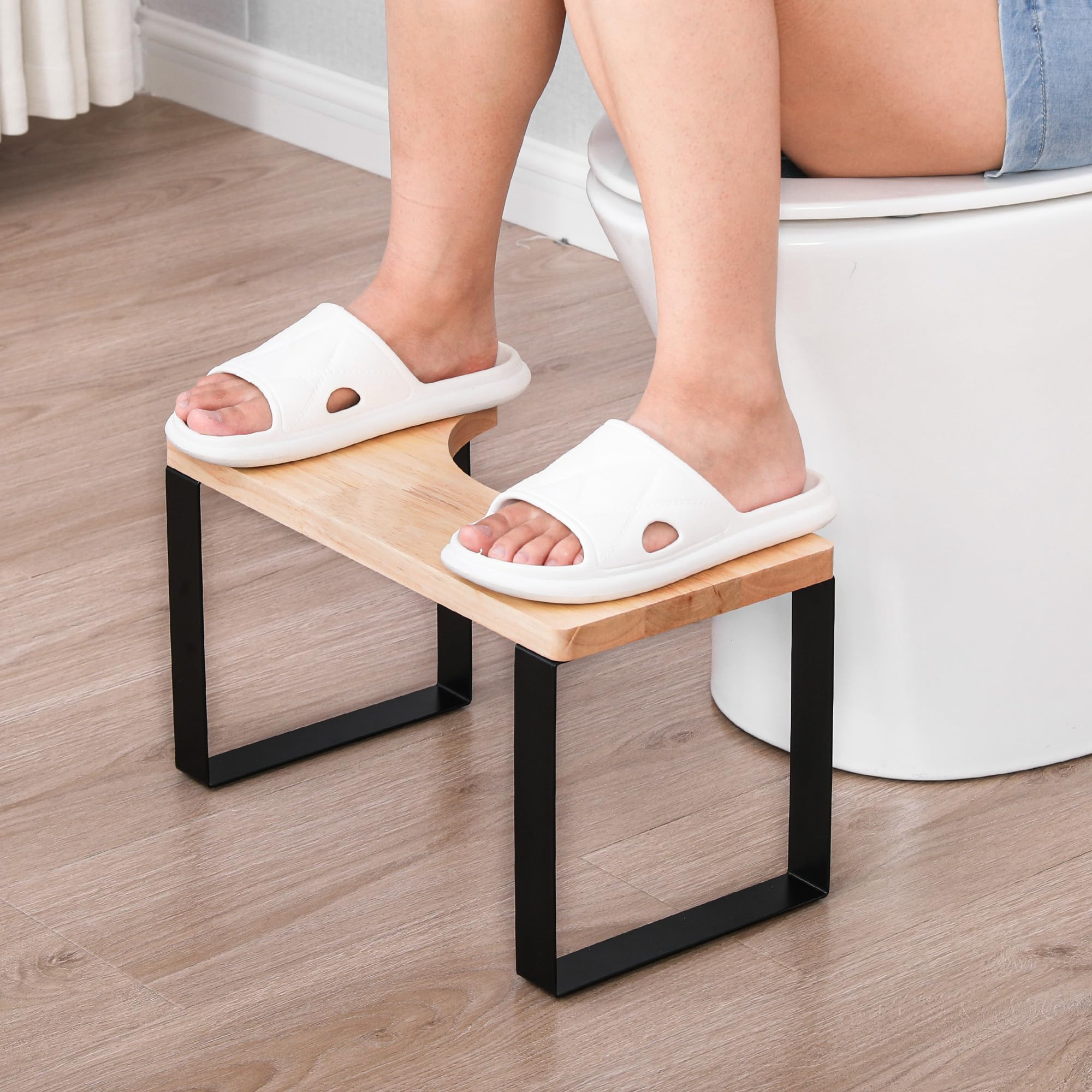 Fanwer Wooden Squatting Toilet Stool – Ergonomic Bathroom Poop Stool