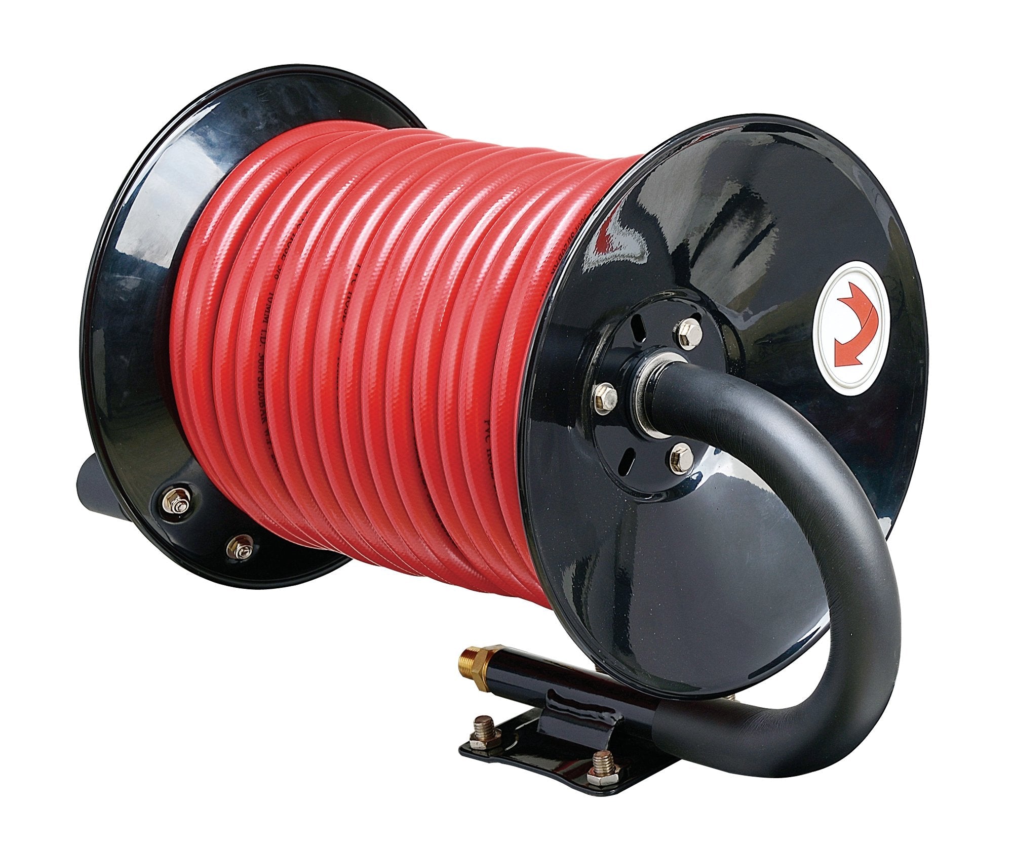ReelWorks Hand Crank Air Hose Reel | 3/8" x 100' Heavy Duty Steel