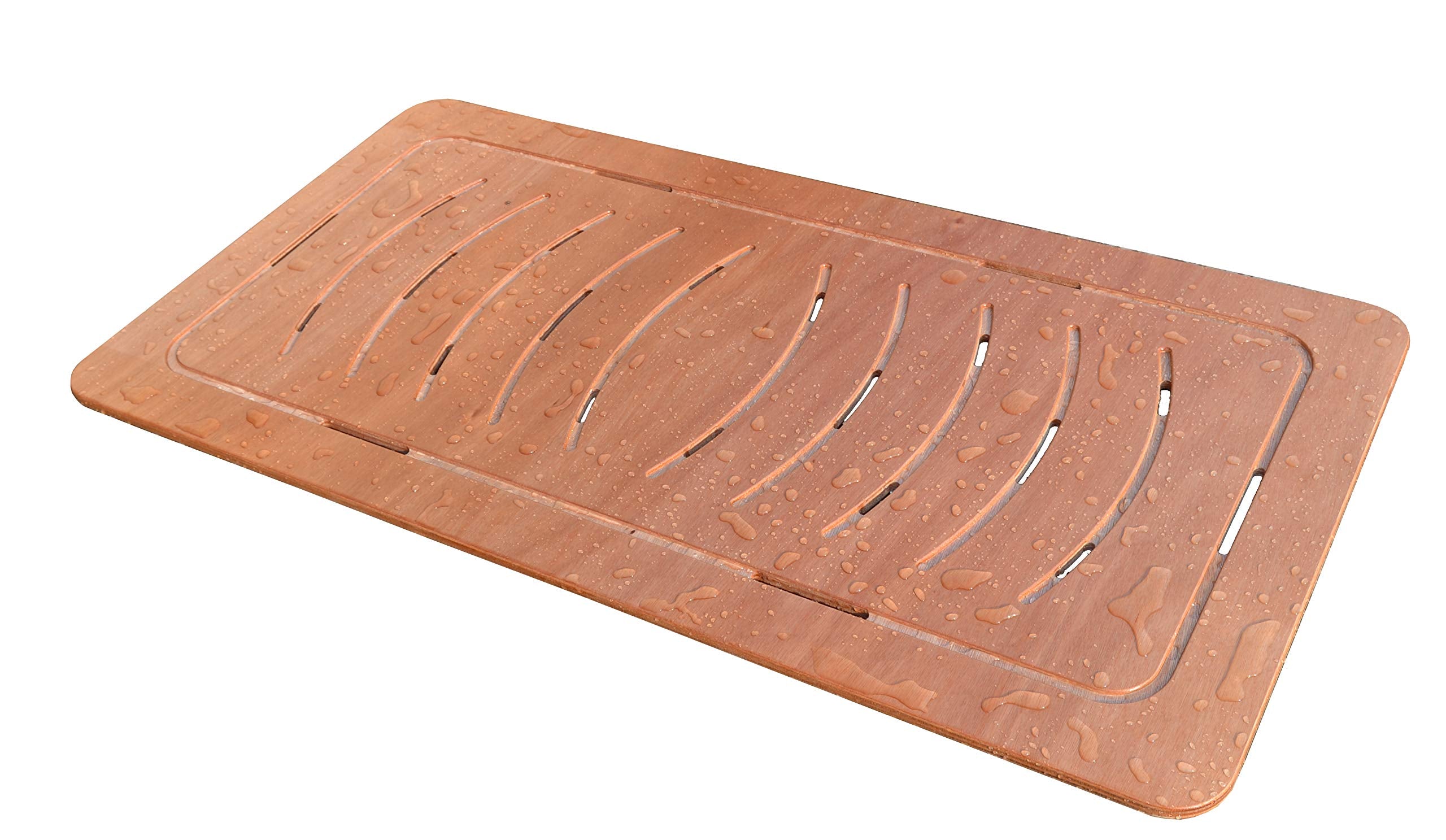 Castelmerlino Marine Plywood Shower Mat – Natural Okumè, 121x62cm