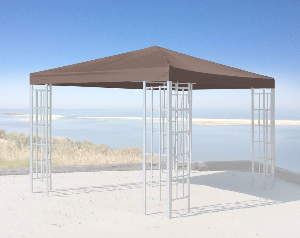 QUICK STAR Gazebo Replacement Roof 3x3m | Brown-Gray PVC Polyester