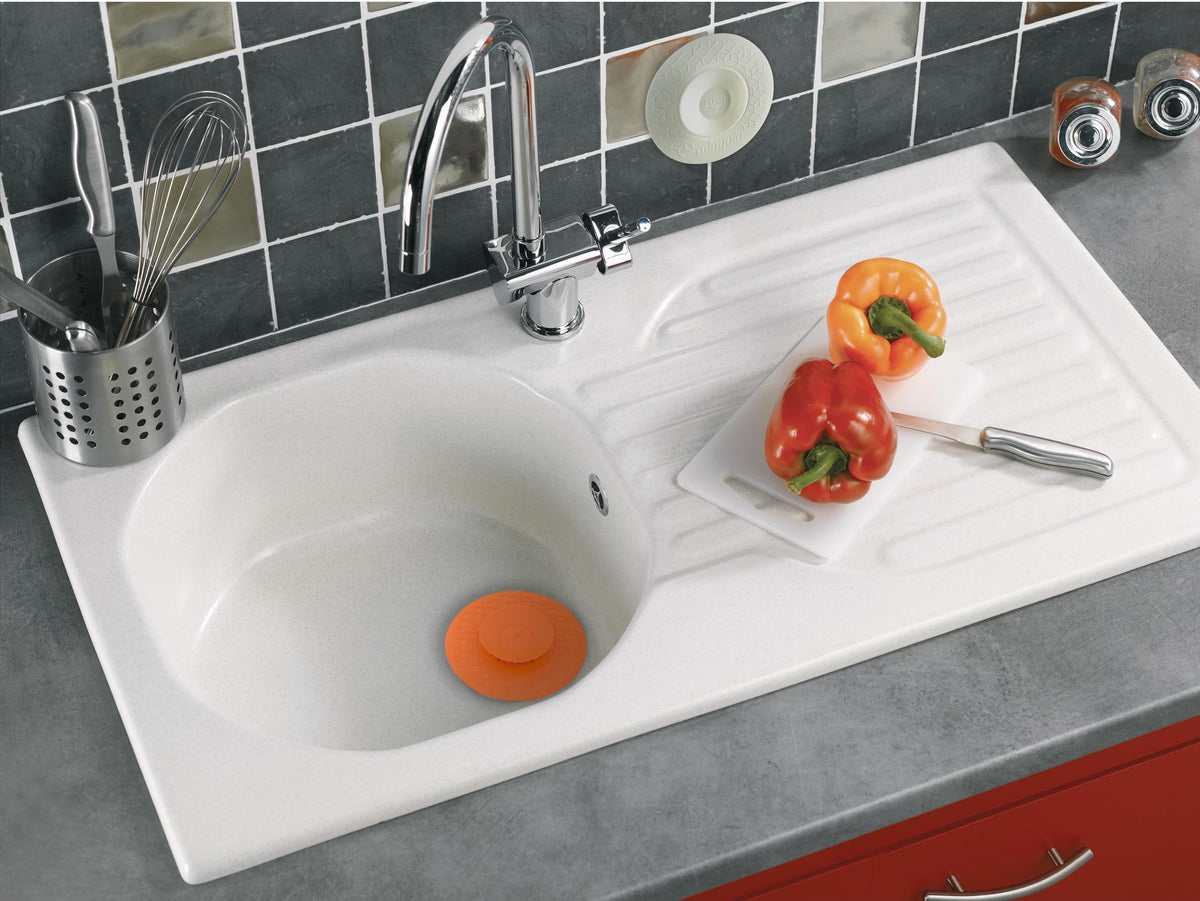 Wirquin 30722337 UPPY Universal 110mm plug with filter for basin, sink and bath - image 2