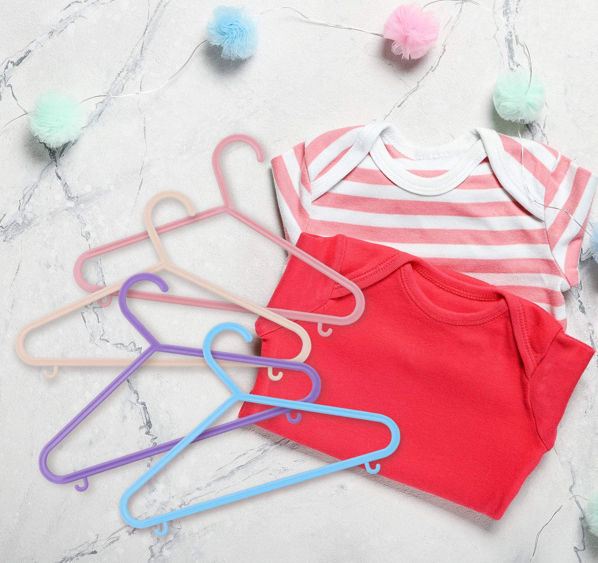 ilauke 40 Pack Kids Hangers with Little Hook - image 3