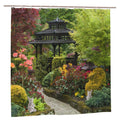 Garden Nature Shower Curtain | 3D Floral Waterproof Polyester