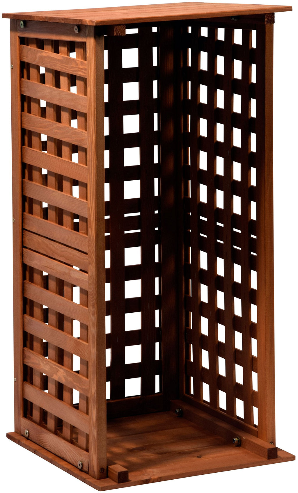 Dobar Green Label FSC Pine Wood Firewood Rack - Compact Log Shelter, Brown