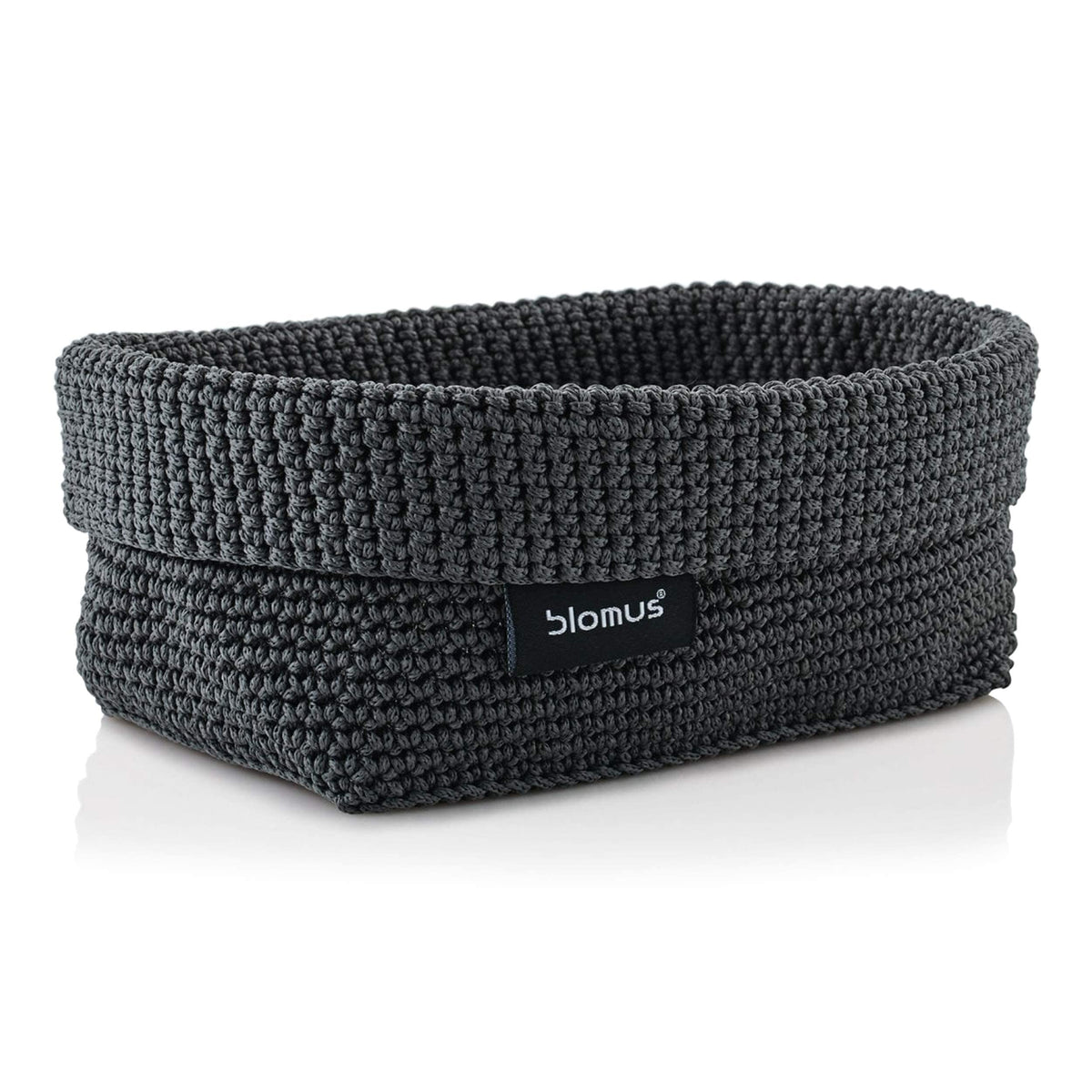 Blomus -TELA- 68885 Crochet Basket L Made of Synthetic Fibre, Anthracite, Basket for Storage, Workmanship, Exclusive Look, Ideal for Towels - image 2