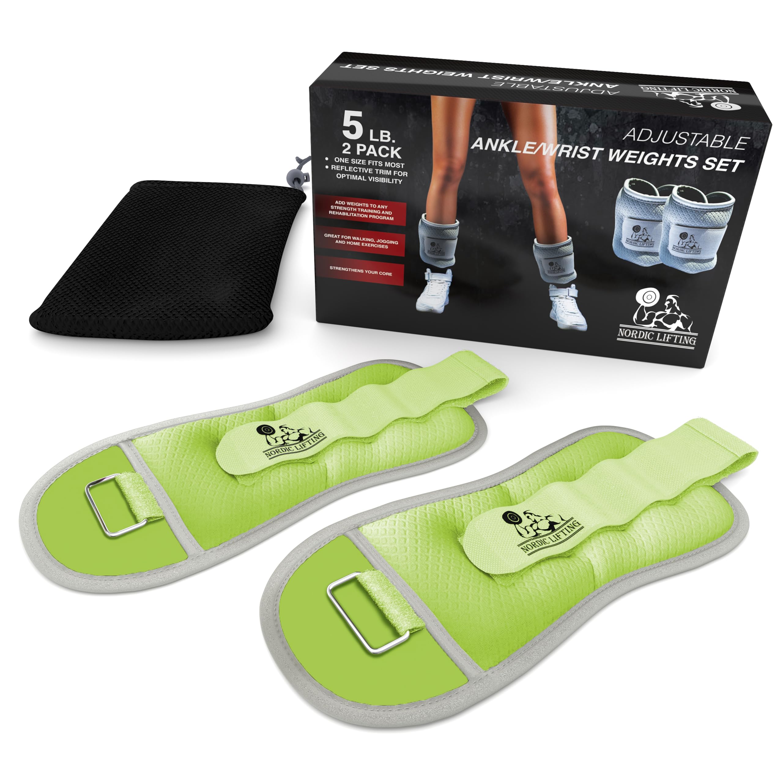 Jolof Store Adjustable Ankle and Wrist Weights - Neoprene Weight Cuffs