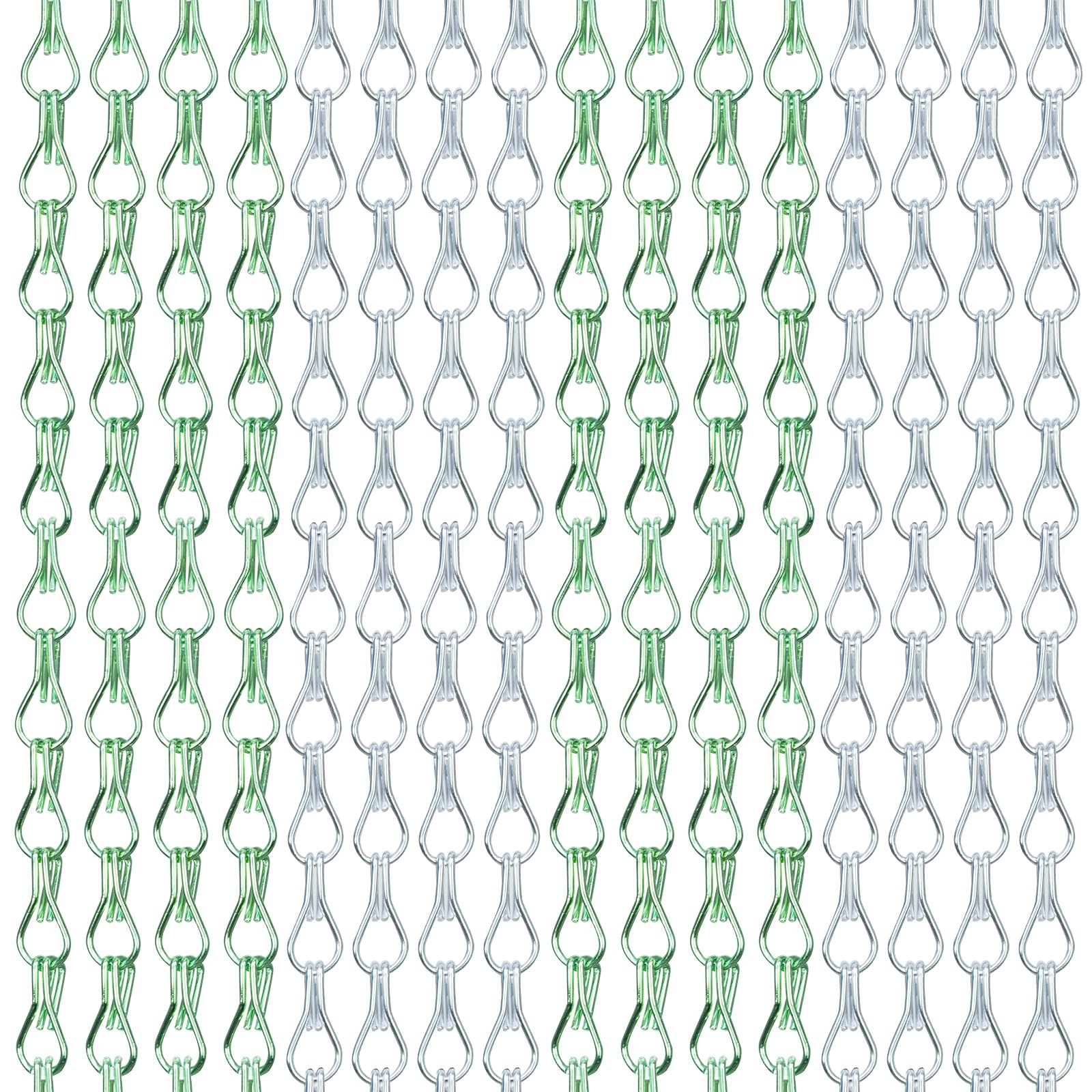 Lymmiytc Aluminum Chain Door Fly Screen - 90x210cm Metal Insect Curtain