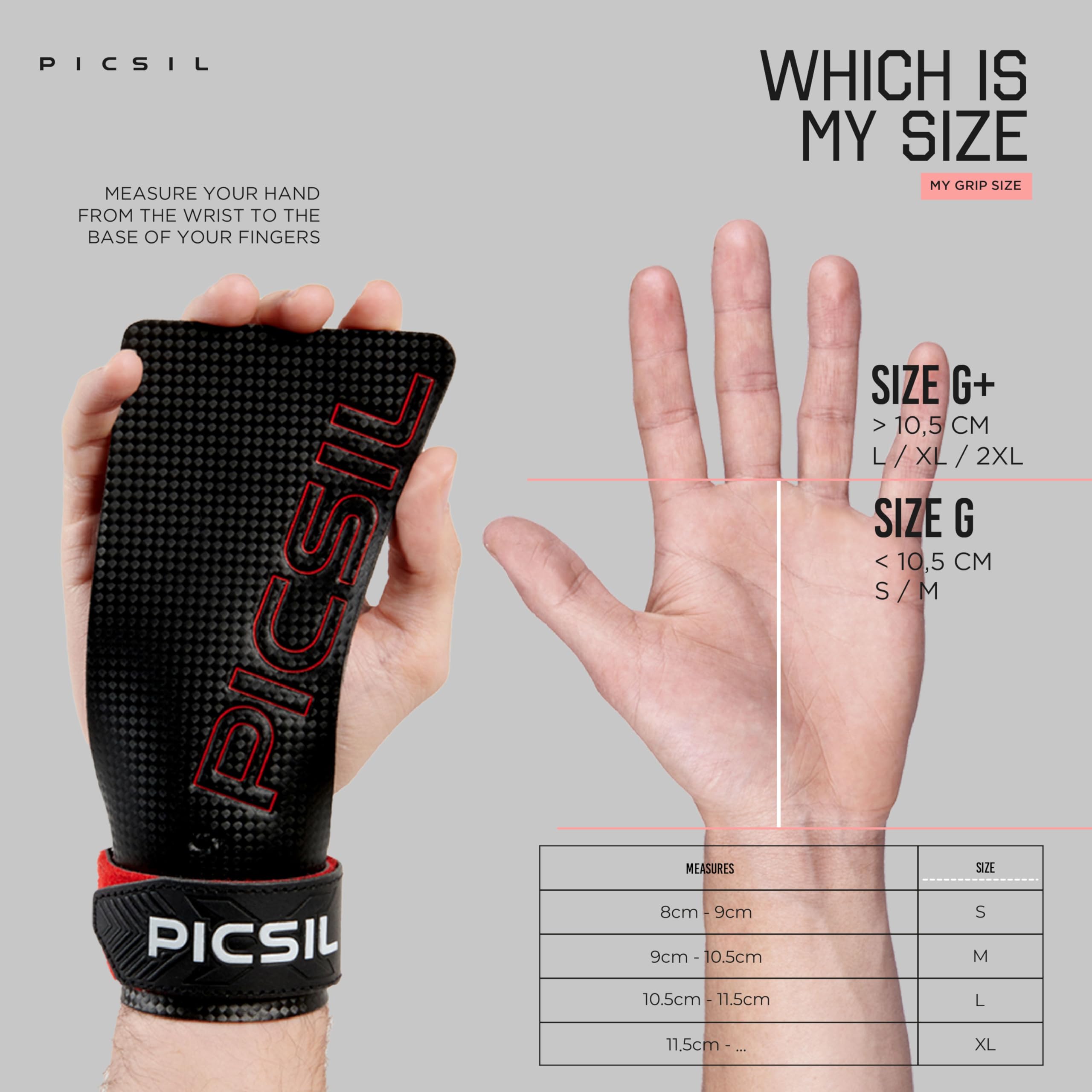 PICSIL RX Carbon Fiber Gymnastics Grips – Durable Synthetic Hand Protection