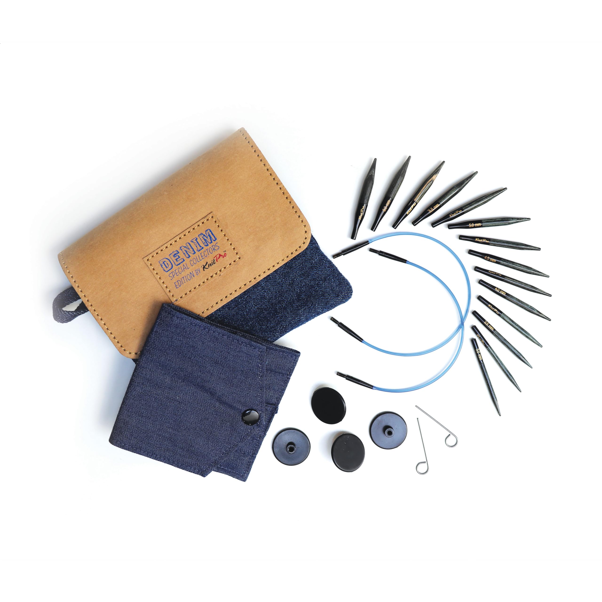 KnitPro Indigo Wood Mini Interchangeable Needle Set - 3.00mm to 6.00mm