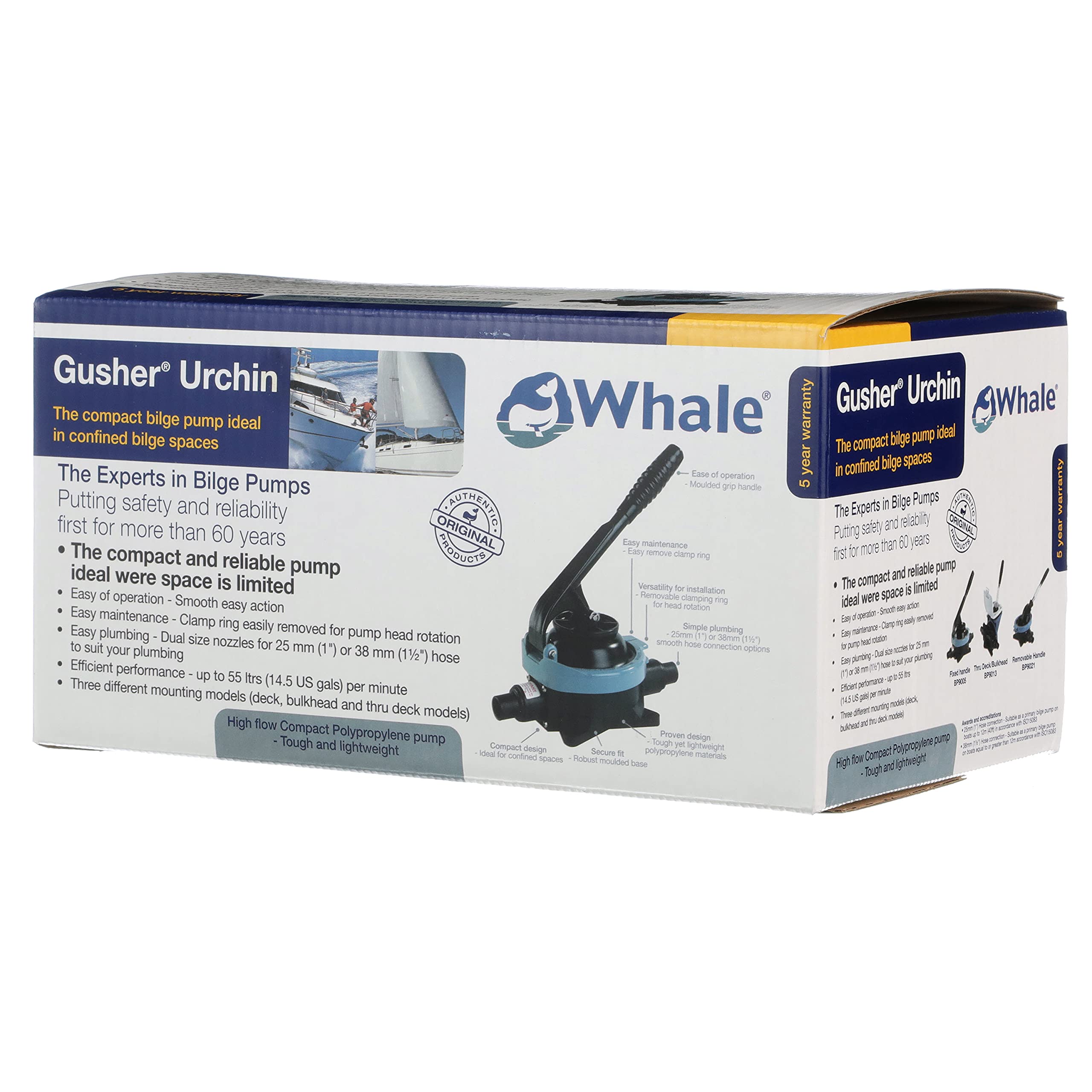Whale BP9005 Gusher Urchin Manual Bilge Pump | 55LPM Waste Water