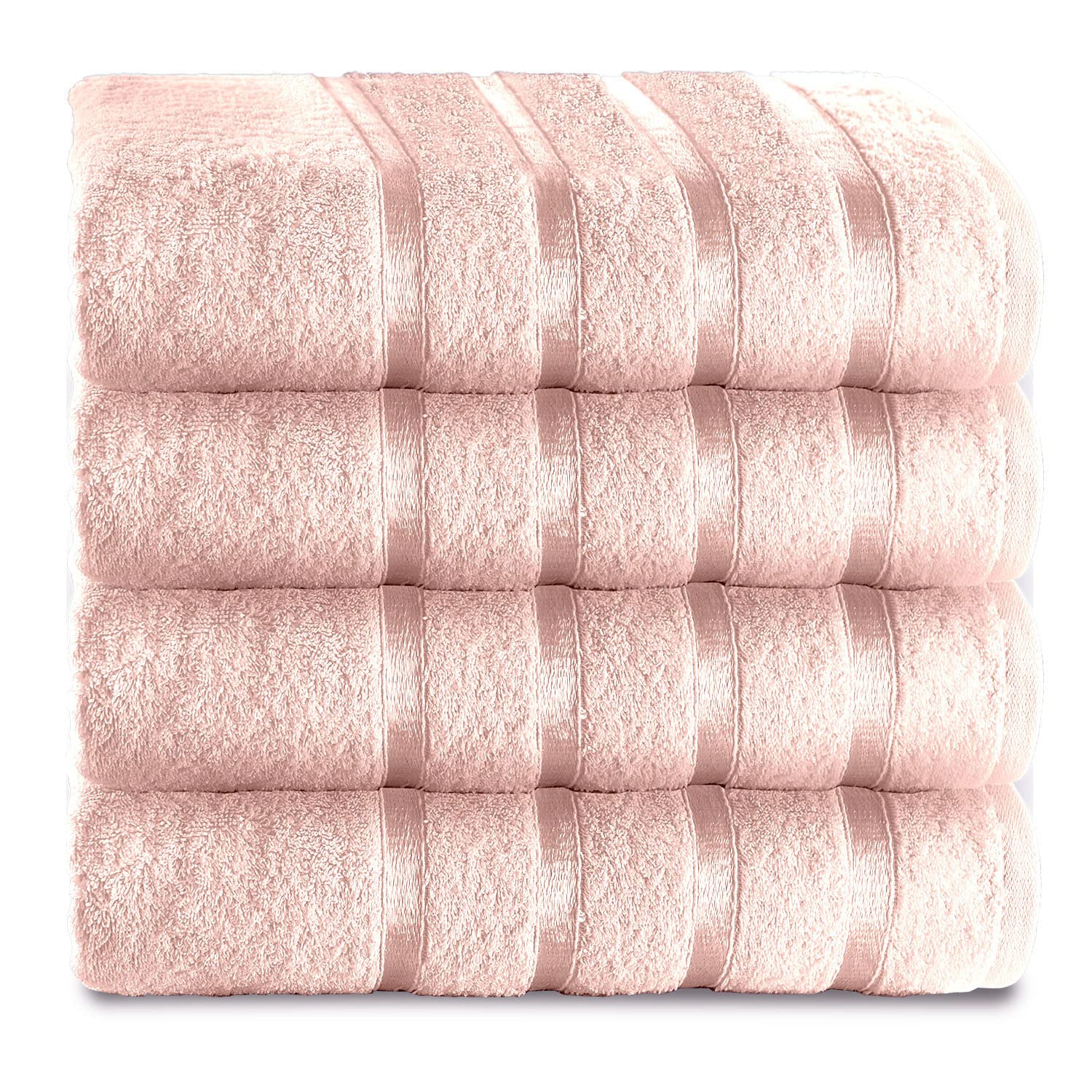 GC Gaveno Cavailia Egyptian Cotton Bath Towels - 4PK Blush Pink 500 GSM