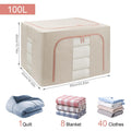 DAWNTREES 2 Pack 100L Collapsible Storage Boxes for Clothes, White