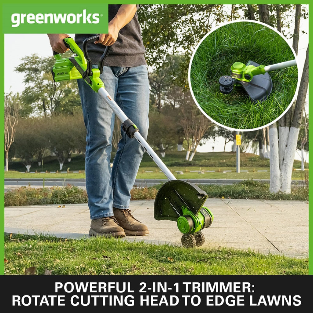 Greenworks 40V Cordless Grass Trimmer & Edger | 33cm Cutting Width