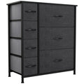 YITAHOME 7-Drawer Fabric Dresser | Metal Frame Storage Chest - Black