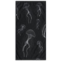 DecoKing Jellyfish Beach Towel | 90x180cm Cotton Velour | Dark Blue