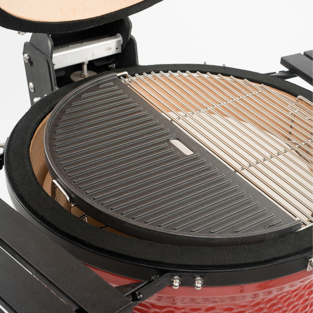 Kamado Joe Classic Joe Reversible Cast Iron Griddle – Half Moon Accessory
