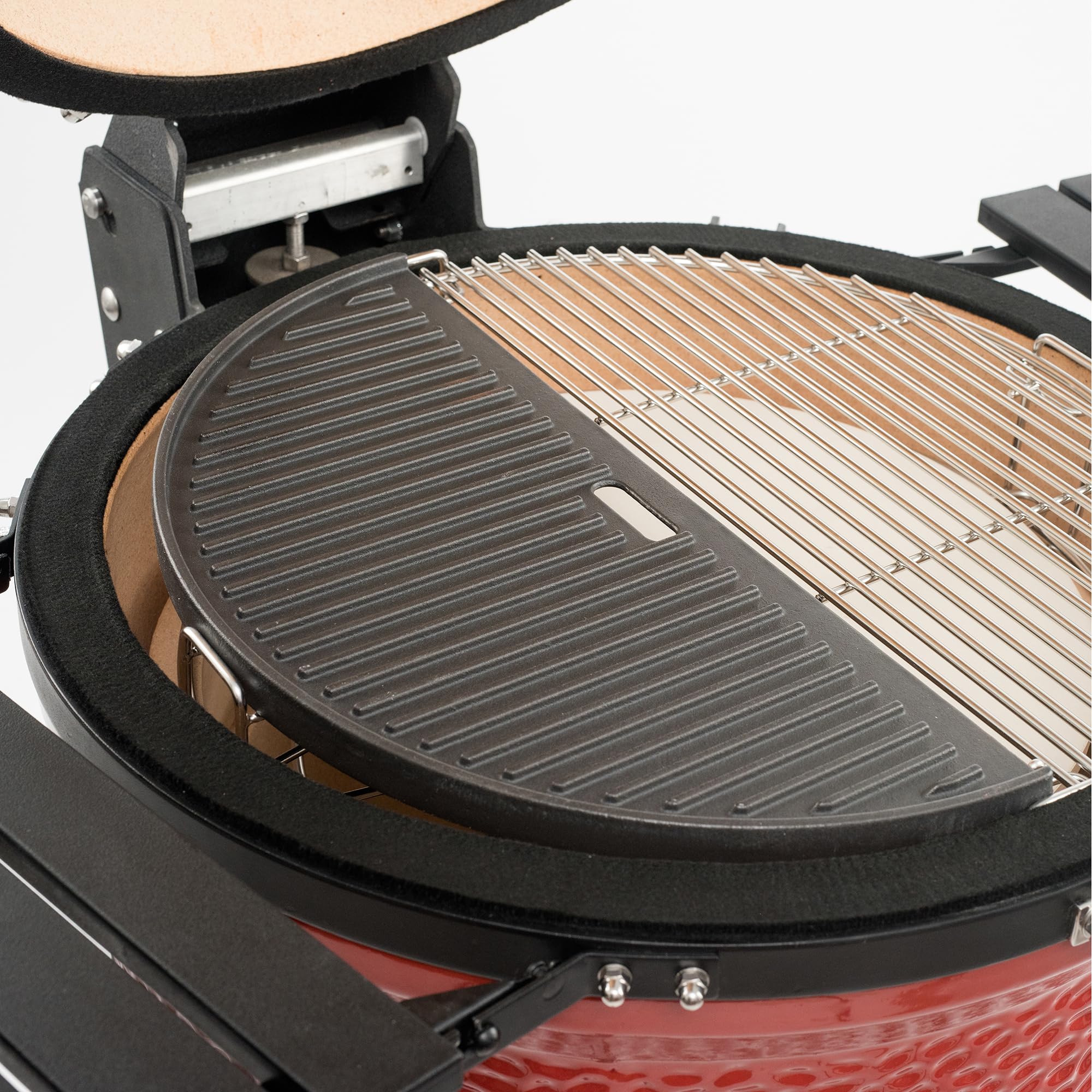 Kamado Joe Classic Joe Reversible Cast Iron Griddle – Half Moon Accessory