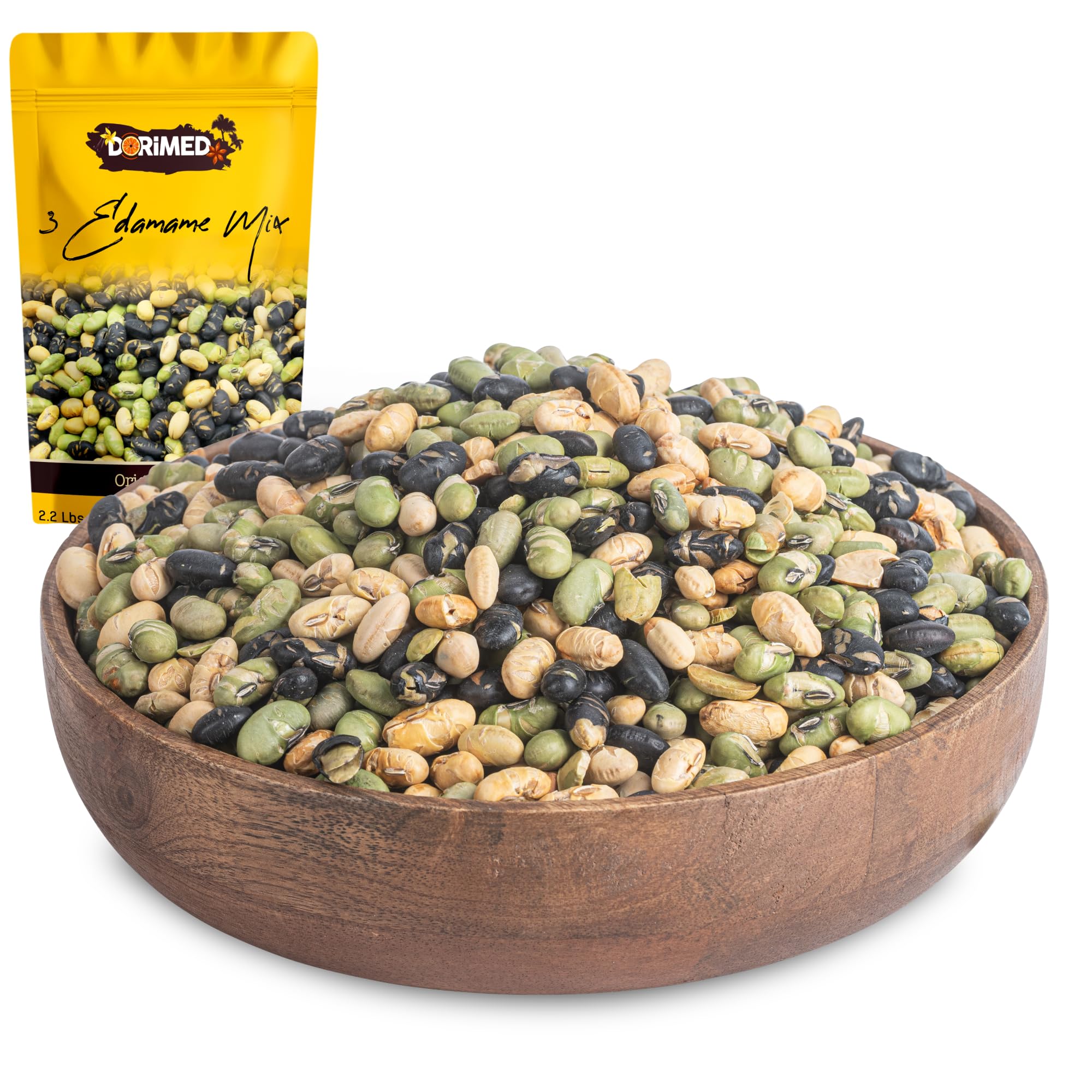 Jolof Store Roasted Edamame Beans – 1kg Mix of 3 Salted Soya Beans