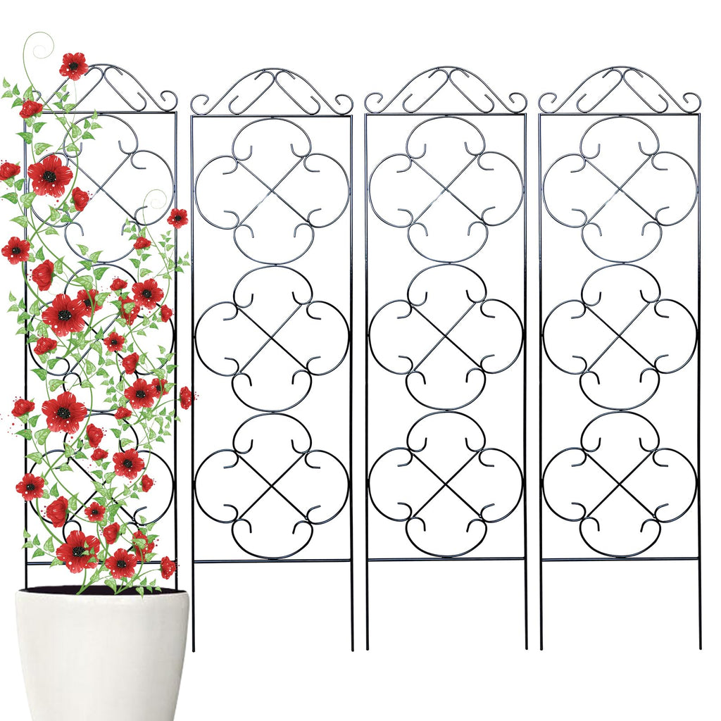 Thealyn Metal Garden Trellis 4-Pack | 123cm Rust-Resistant Plant Support