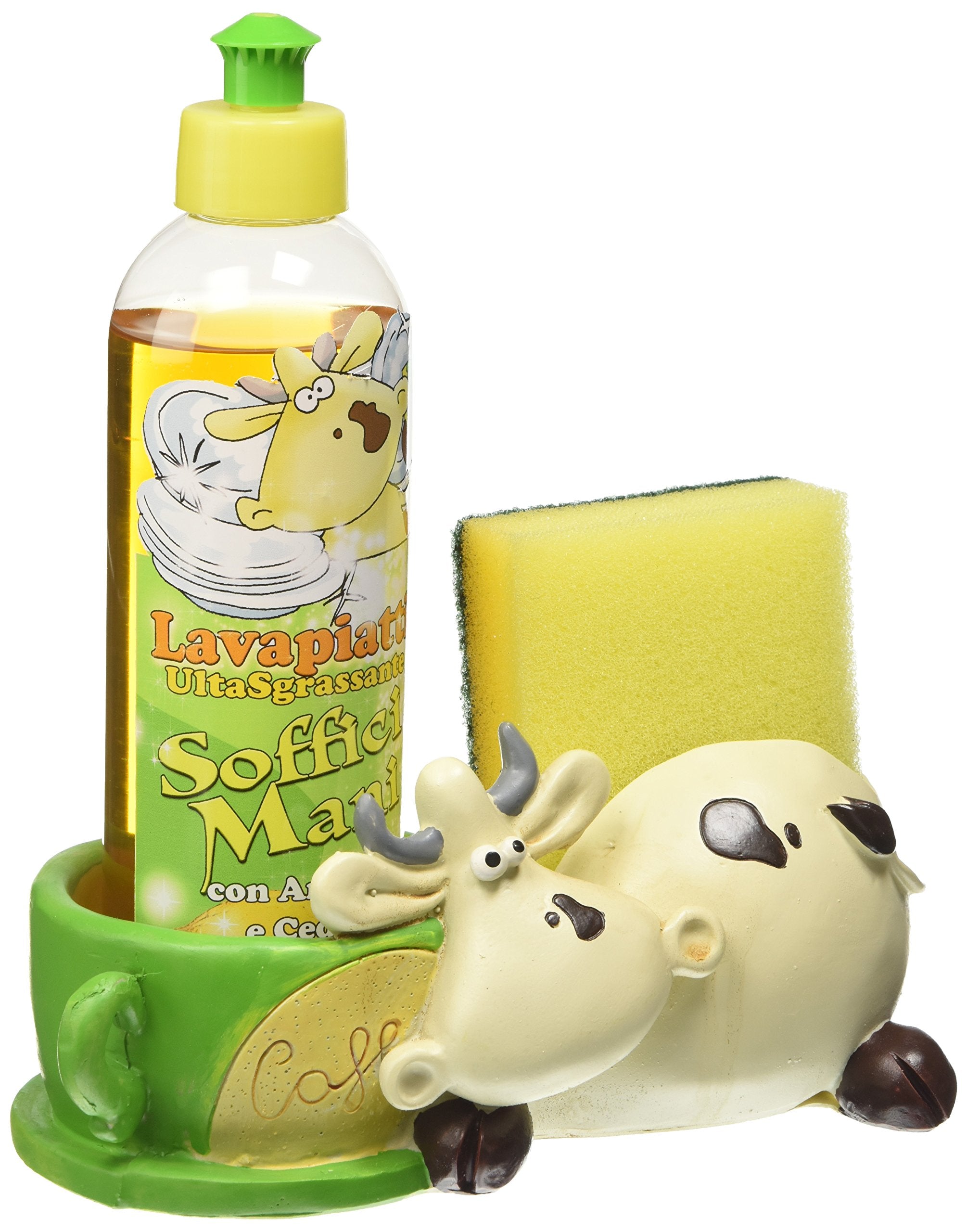 Paul Clear Cow Alice Sponge and Detergent Holder | Marmoresina Kitchen Caddy