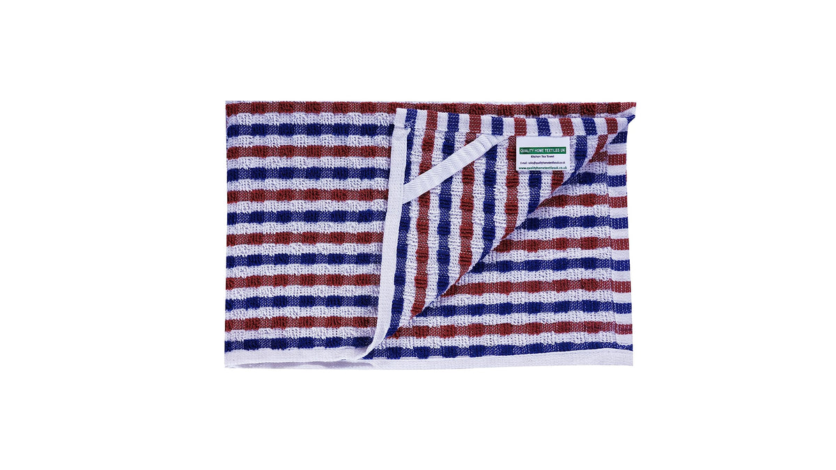 QUALITY HOME TEXTILES 100% CottonTerry Towelling Tea Towels with Hanging Loop | Pack of 3| Kitchen Hand Towels Dish Cloth Super Absorbent Soft Touch - image 3