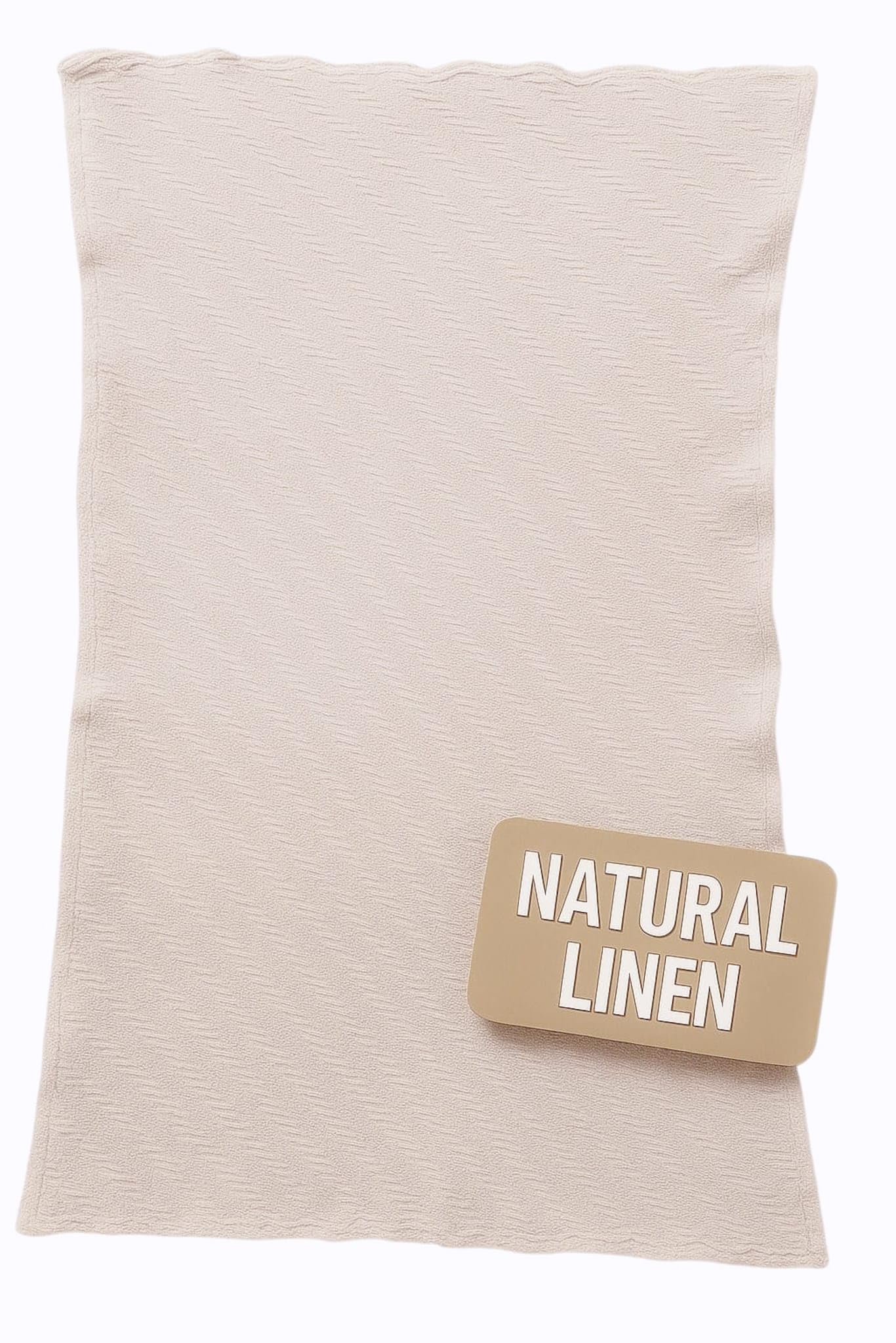 LUMA Linen Bath Sheet – 80x135 cm Natural Textured Linen Blend
