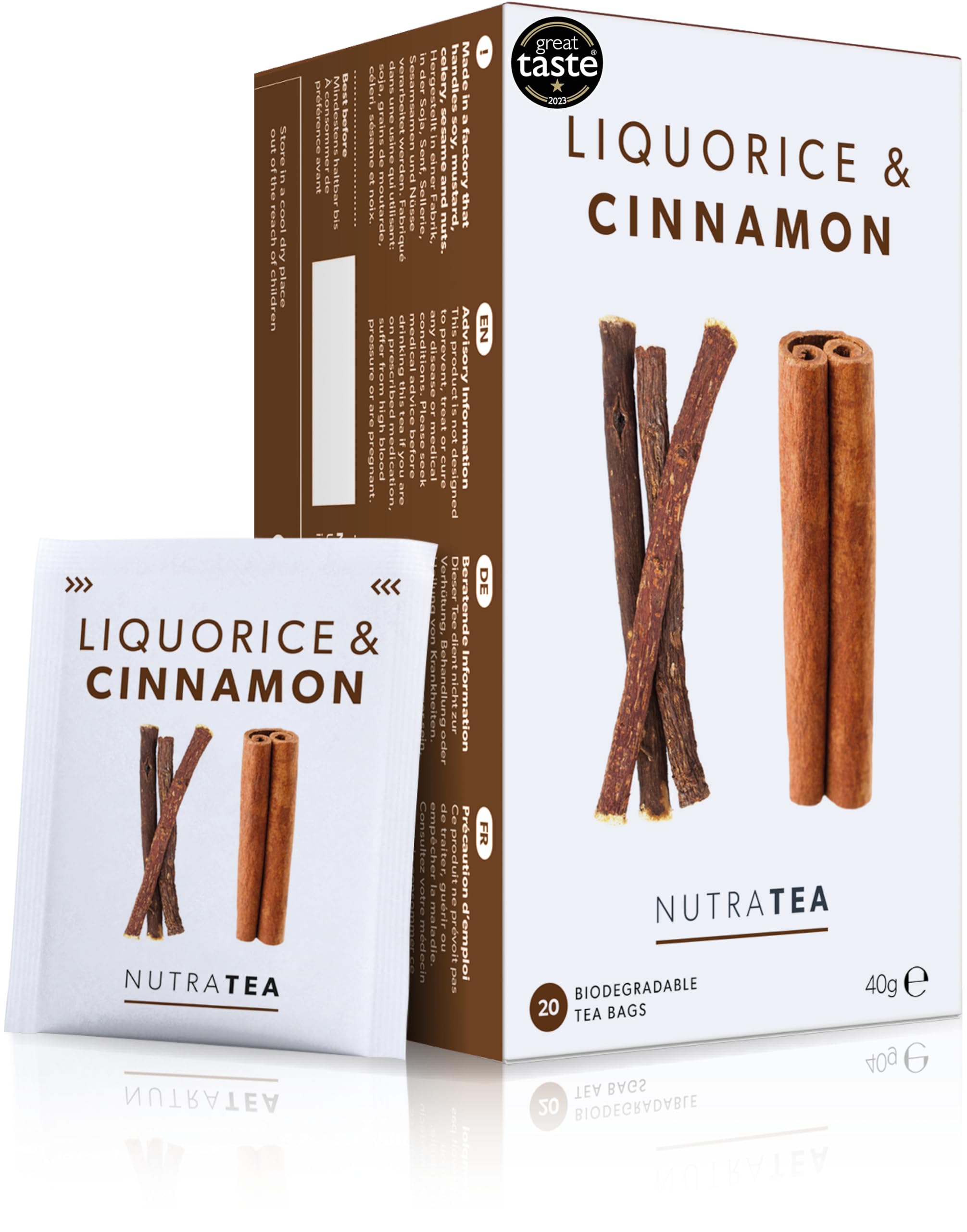 Nutra Tea Liquorice & Cinnamon Herbal Tea – 180 Bags (3 Pack)