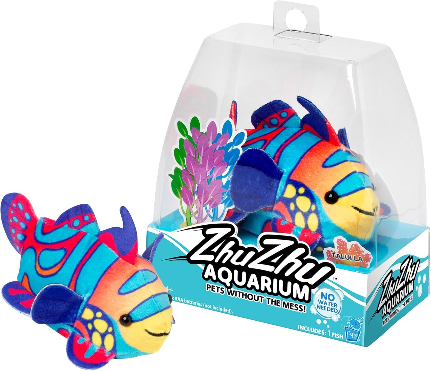 Zhu Zhu Fish by Snaps – Interactive Electronic Plush Land Swimming Toy