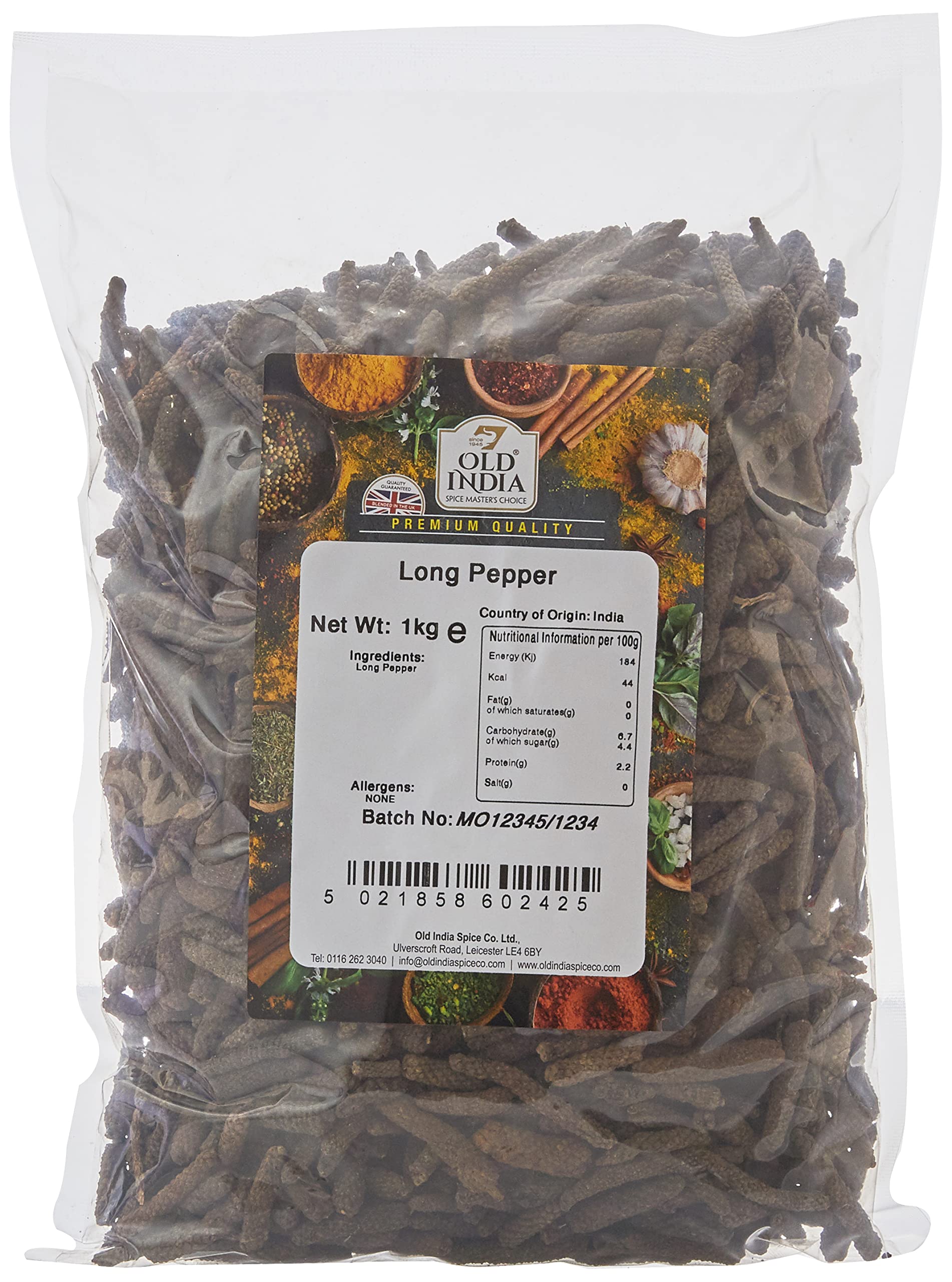 Old India Long Pepper – Whole Gourmet Spice for Cooking, Bulk 1kg