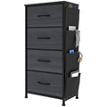 YITAHOME 4-Drawer Fabric Chest of Drawers with Steel Frame – Charcoal