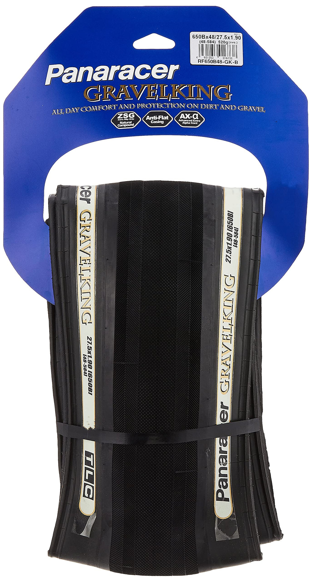 Panaracer GravelKing Slick TLC Folding Tyre - Black - 27.5 x 1.90
