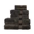 Christy Supreme Hygro 6 Piece Towel Set | Supima Cotton | Graphite