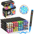 Nicety 72 Colors Acrylic Paint Pens | Brush Tip Markers for Rock Painting