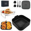 Jolof Store 8pcs Square Silicone Air Fryer Liners for Ninja & Cosori