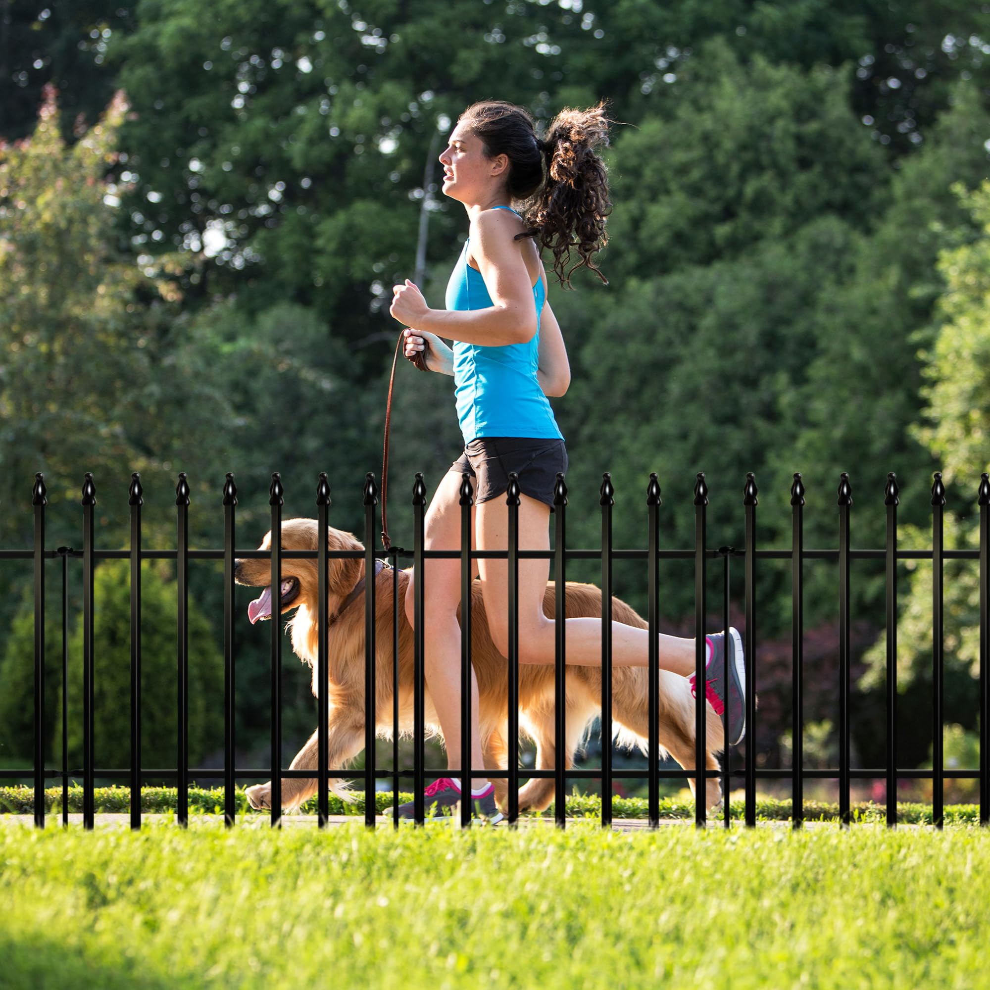 ARIFARO Metal Garden Fence – 5 Pack Rustproof Animal Barrier & Border