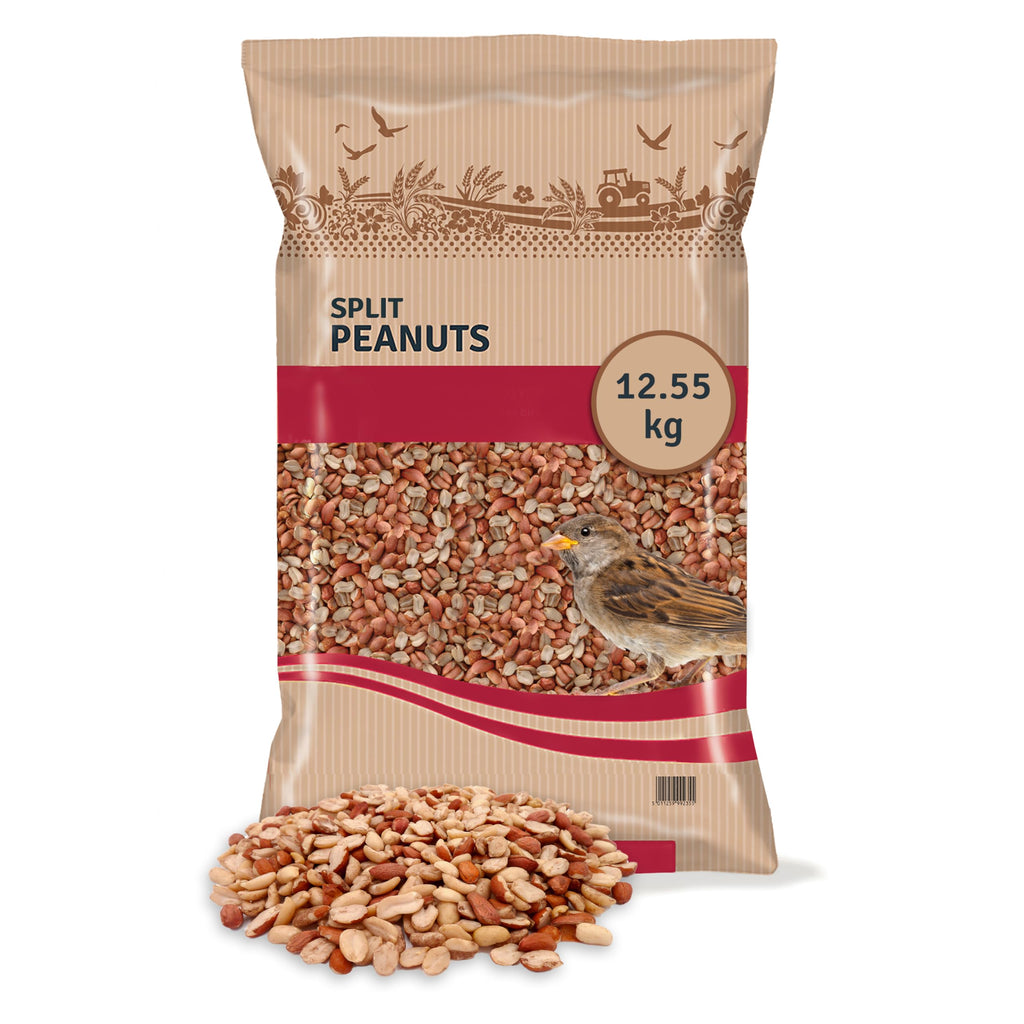 Split Peanuts for Wild Birds – 12.55kg High Protein Bird Food