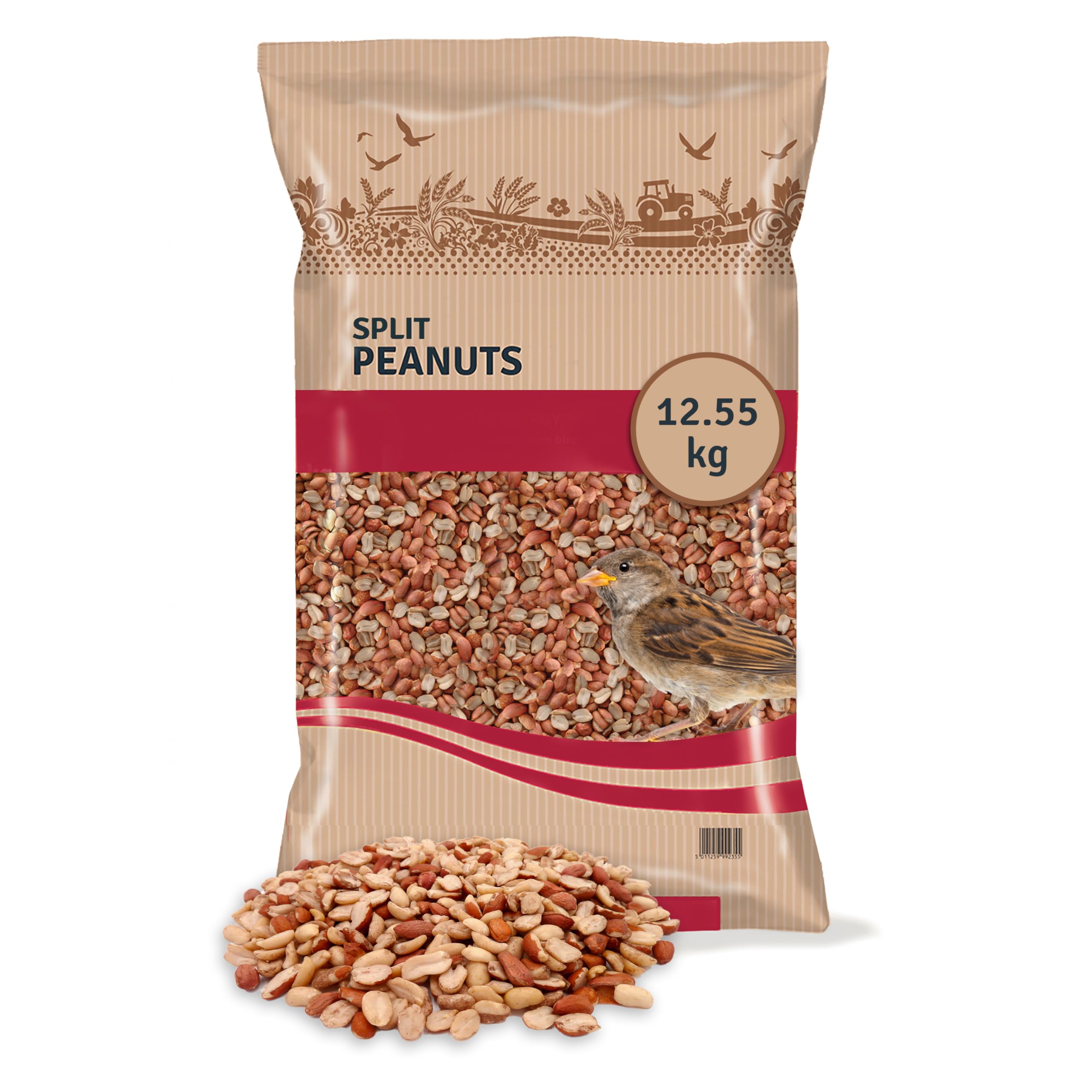 Split Peanuts for Wild Birds – 12.55kg High Protein Bird Food