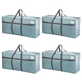 VENO Heavy Duty Moving Bags – 4 Pack Oversized Storage Totes, Light Blue