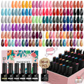 Phoenixy 42 Pcs Gel Nail Polish Set – 36 Colors UV LED Soak Off Kit