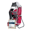 Dromader Baby Carrier Hiking Backpack with Sun Canopy & Rain Cover - Red