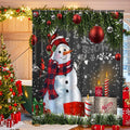 Minicoco Christmas Shower Curtain | Waterproof Polyester Bathroom Decor